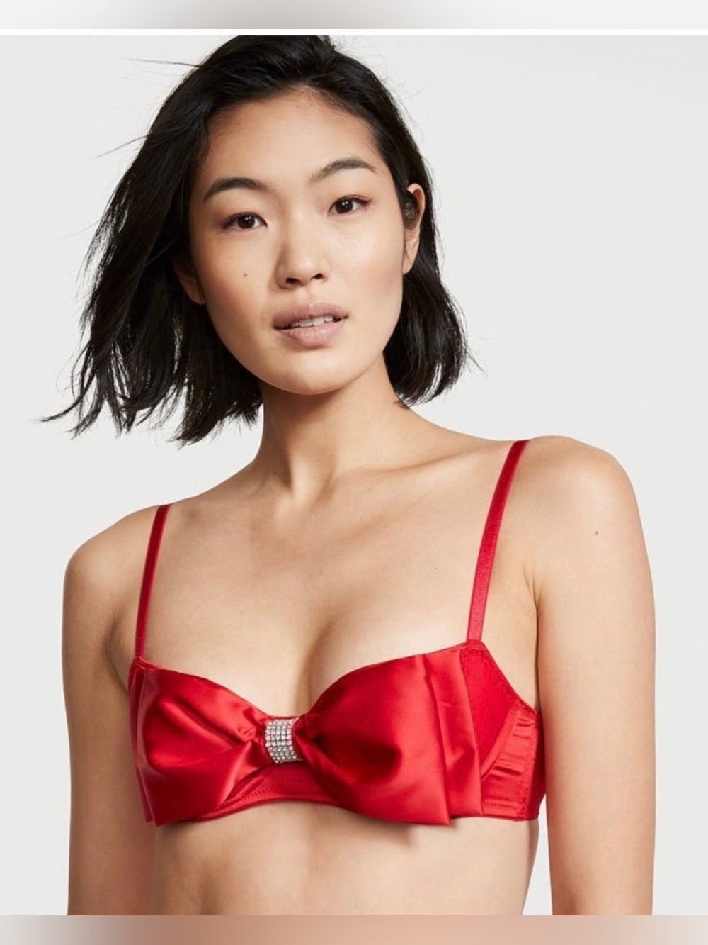 NWT Victoria's Secret Dream ANGELS Wicked Unlined Bow Balconette Bra 34C